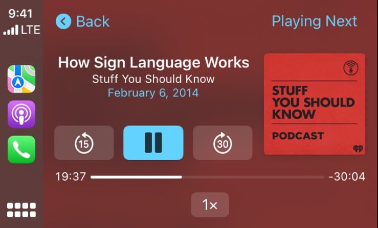 apple podcasts carplay app