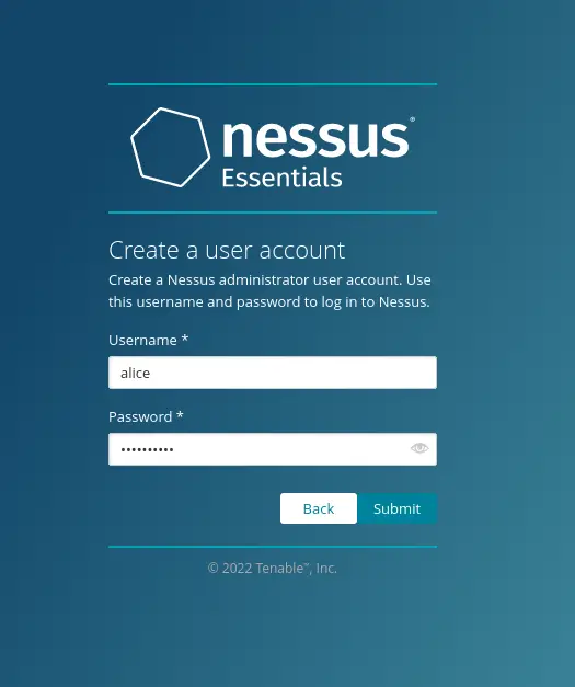 create admin user