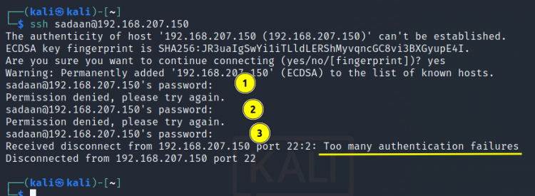 Limiting login attempt over ssh