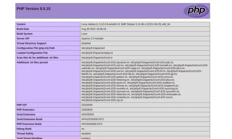 PHP 8 en Debian 11