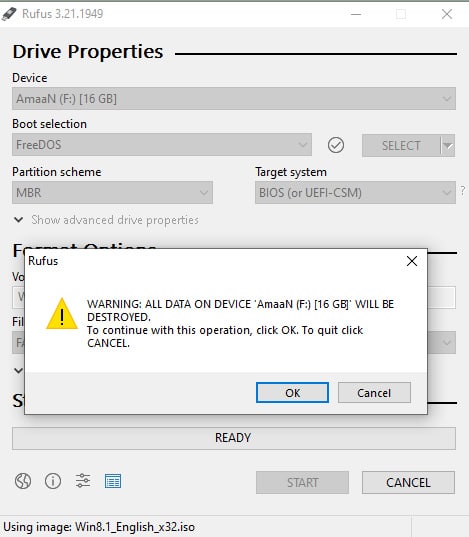 Crea USB avviabile di Windows 8.1