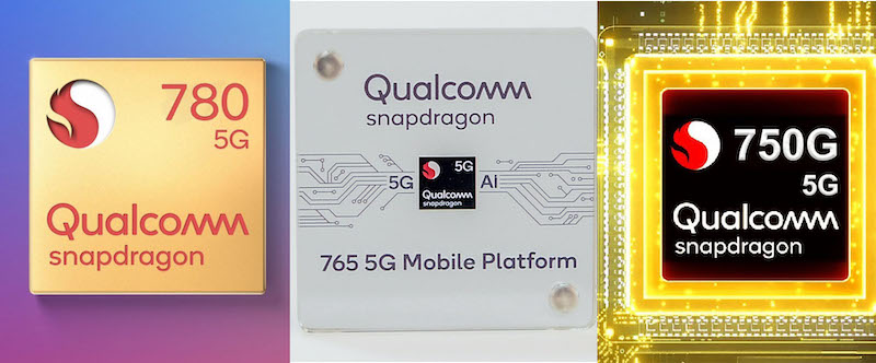 퀄컴 스냅드래곤 780G vs 스냅드래곤 765G vs 스냅드래곤 750G - 780G 765G 750G