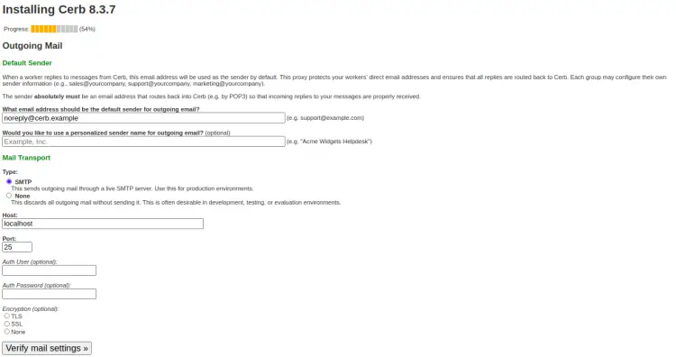 Configuración de MTA de Cerb