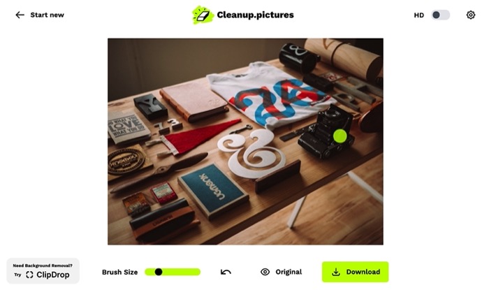 usando cleanup.pictures