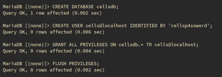 create database