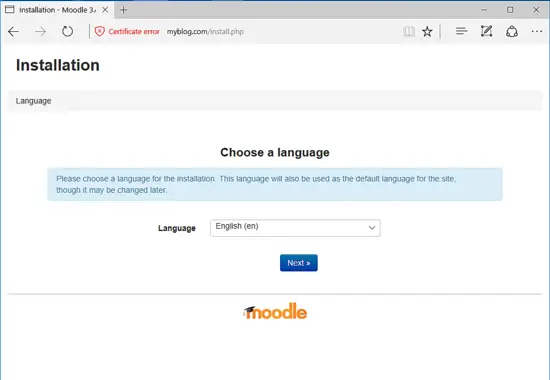 Installation de Moodle