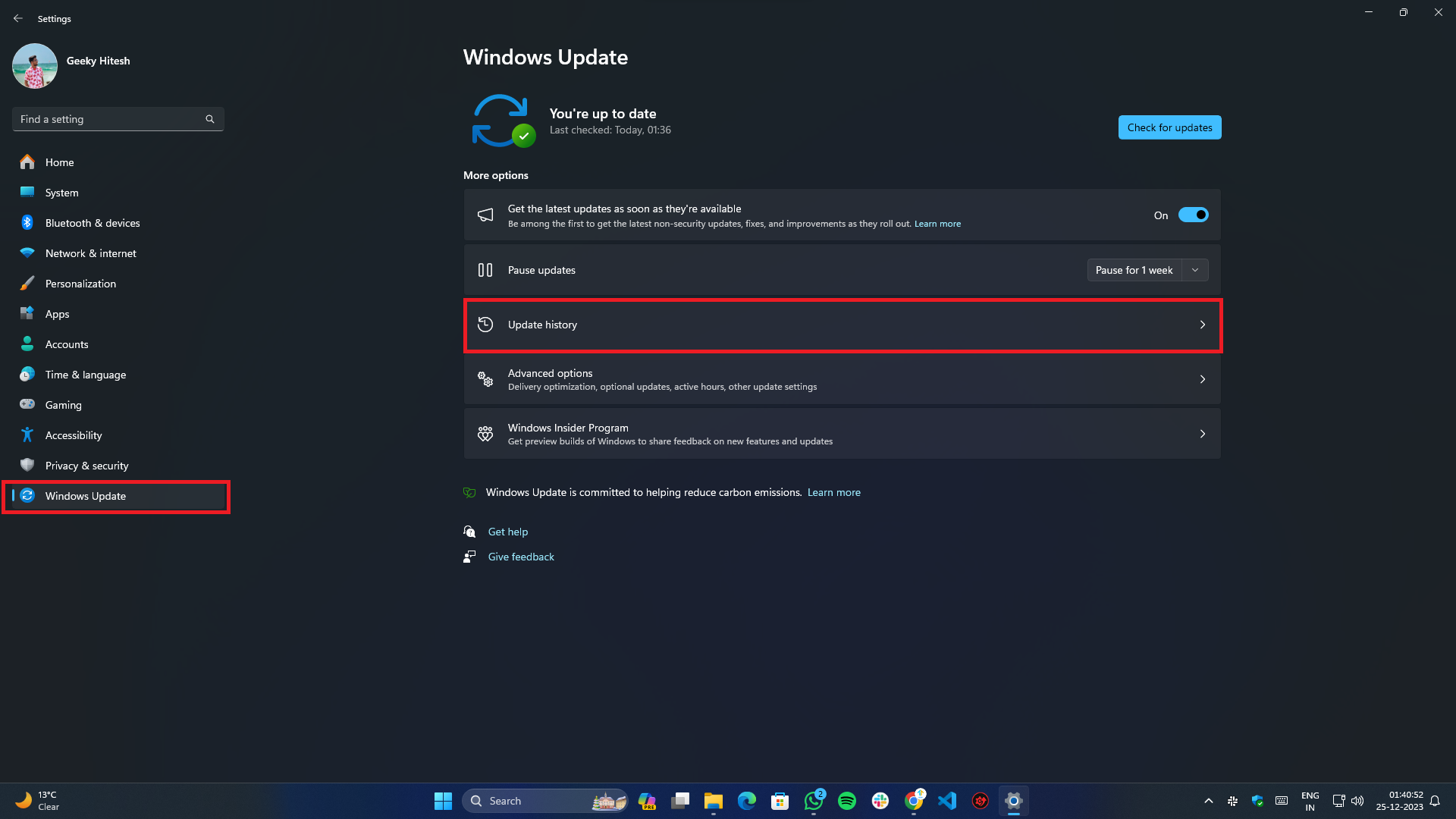 Beheben des Clock Watchdog Timeout unter Windows - Updateverlauf