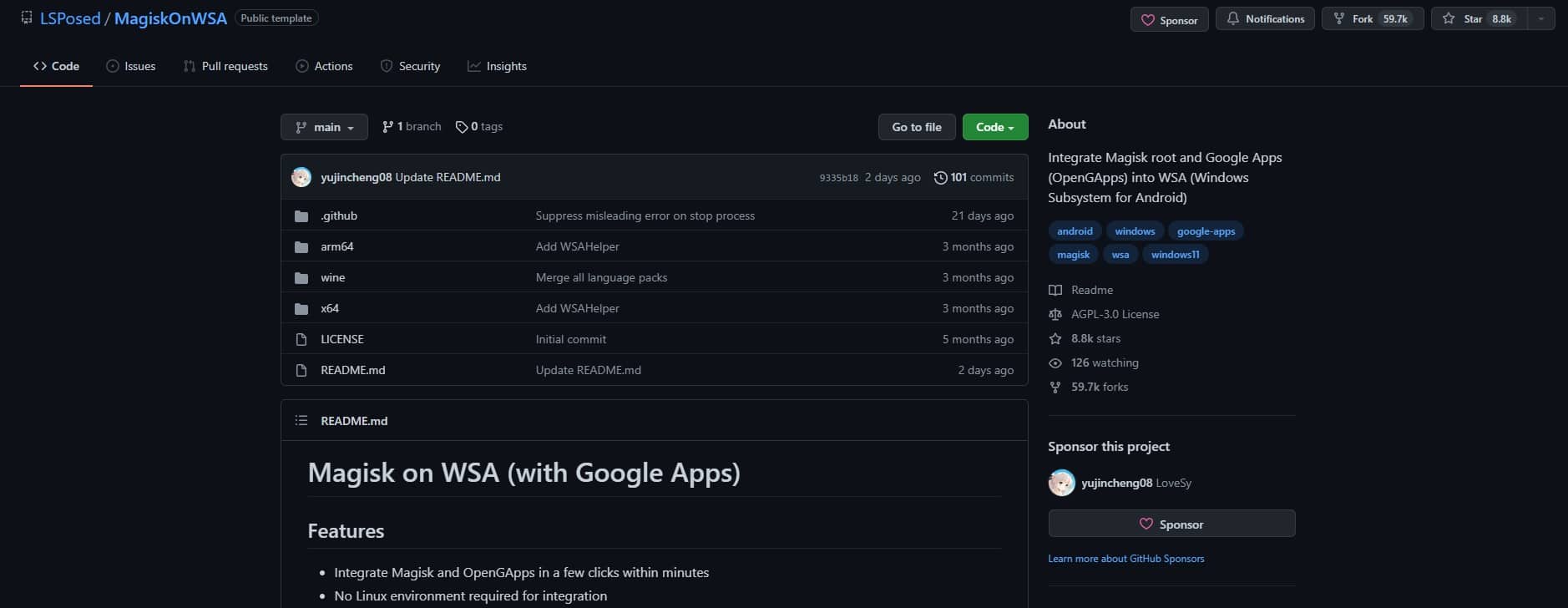 Integriertes Windows-Subsystem für Android-Paket herunterladen