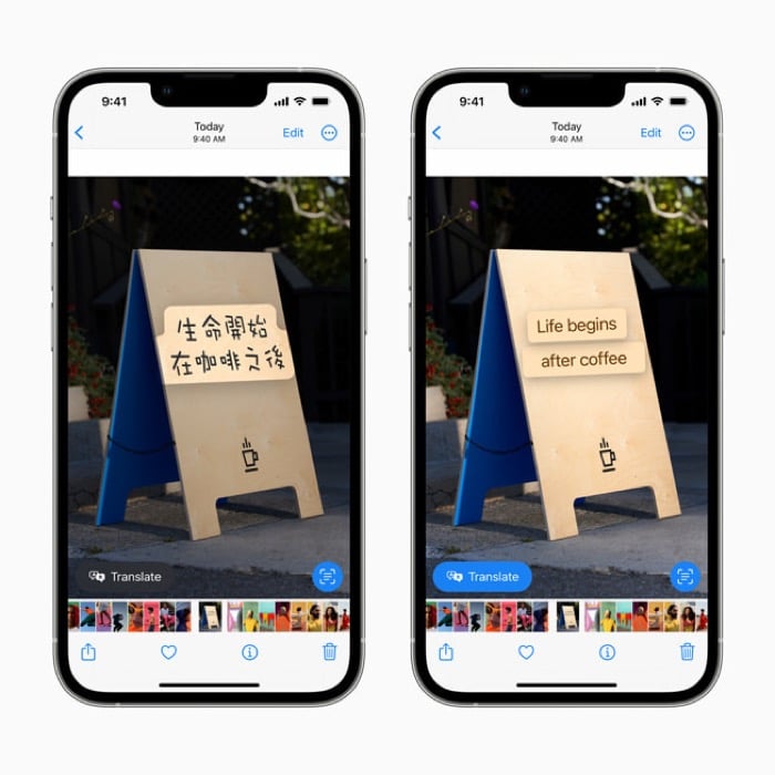 mudanças no texto ao vivo e visual look up ios 16