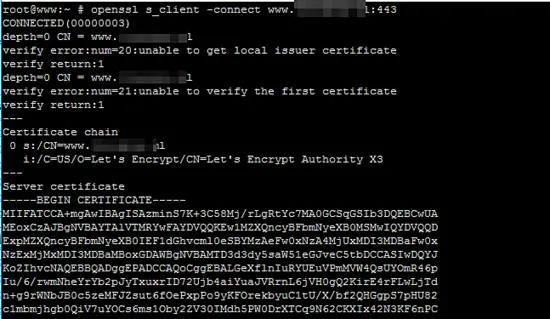Verificar certificado SSL com o comando OpenSSL