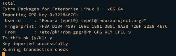 gpgキーの受け入れ
