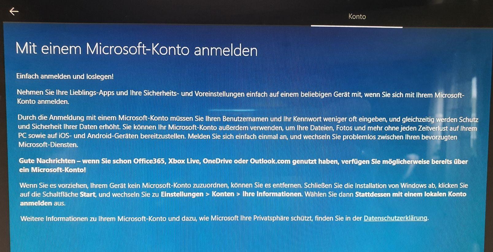 Configurazione di Windows 10