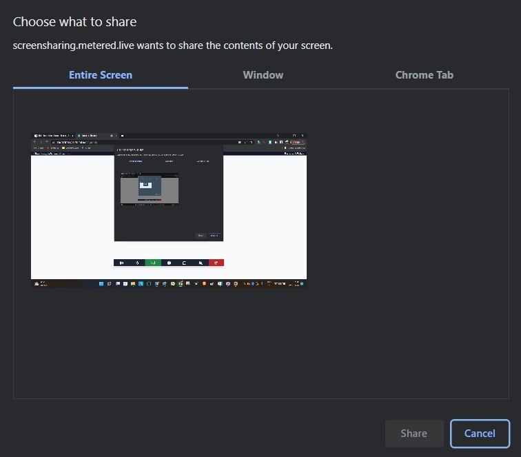 dead simple screensharing für windows