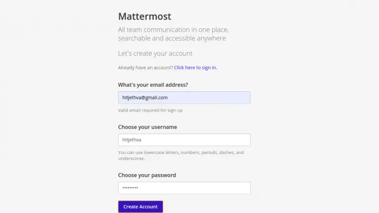 Mattermost Login