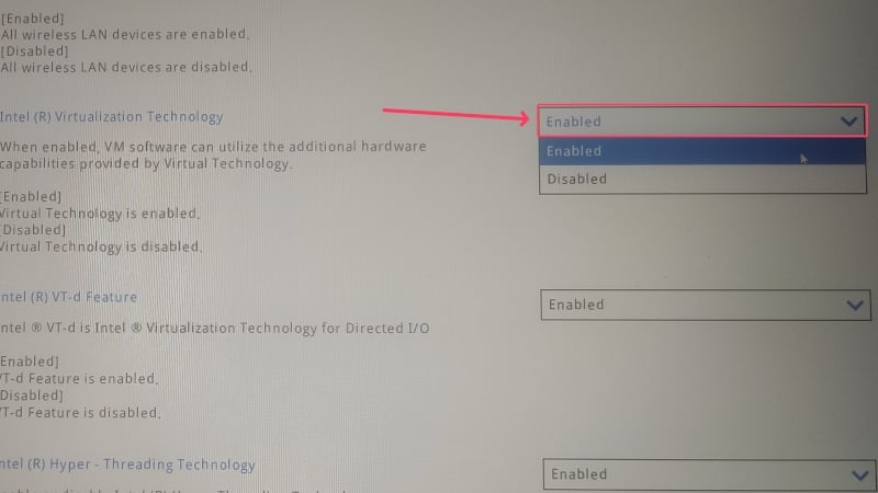 activer la virtualisation sur windows