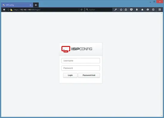 ISPConfig 로그인