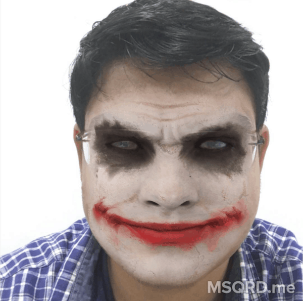 msqrd's fun face paint filters are the closest i'll ever get to being the joker - msqrd1