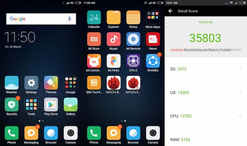 xiaomi redmi 4a review - redmi 4a ui