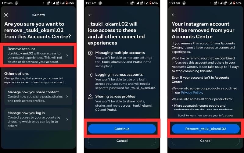 come scollegare facebook e instagram utilizzando l'app di instagram 3