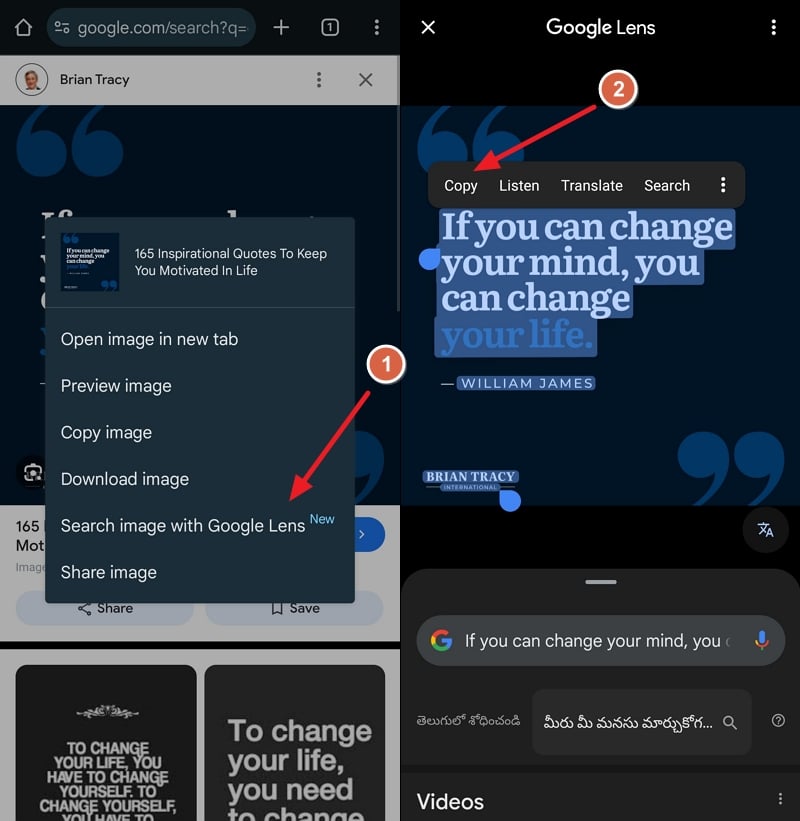 Text aus Bildern in Google Chrome extrahieren