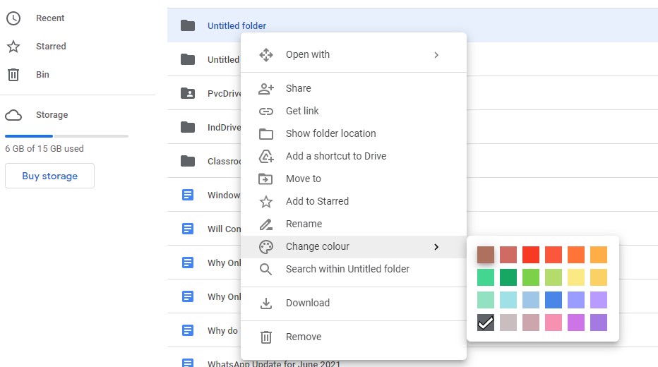 dicas e truques do google drive: codifique suas pastas por cores
