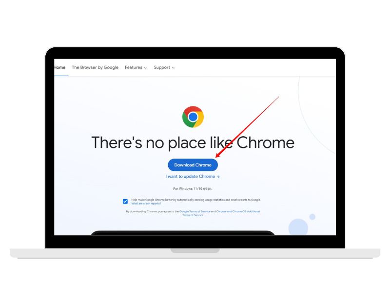 imagen mostrando descargar google chrome