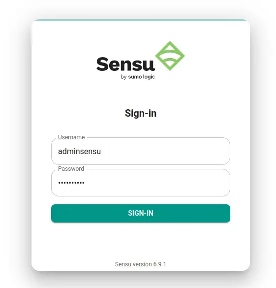 sensuにログイン