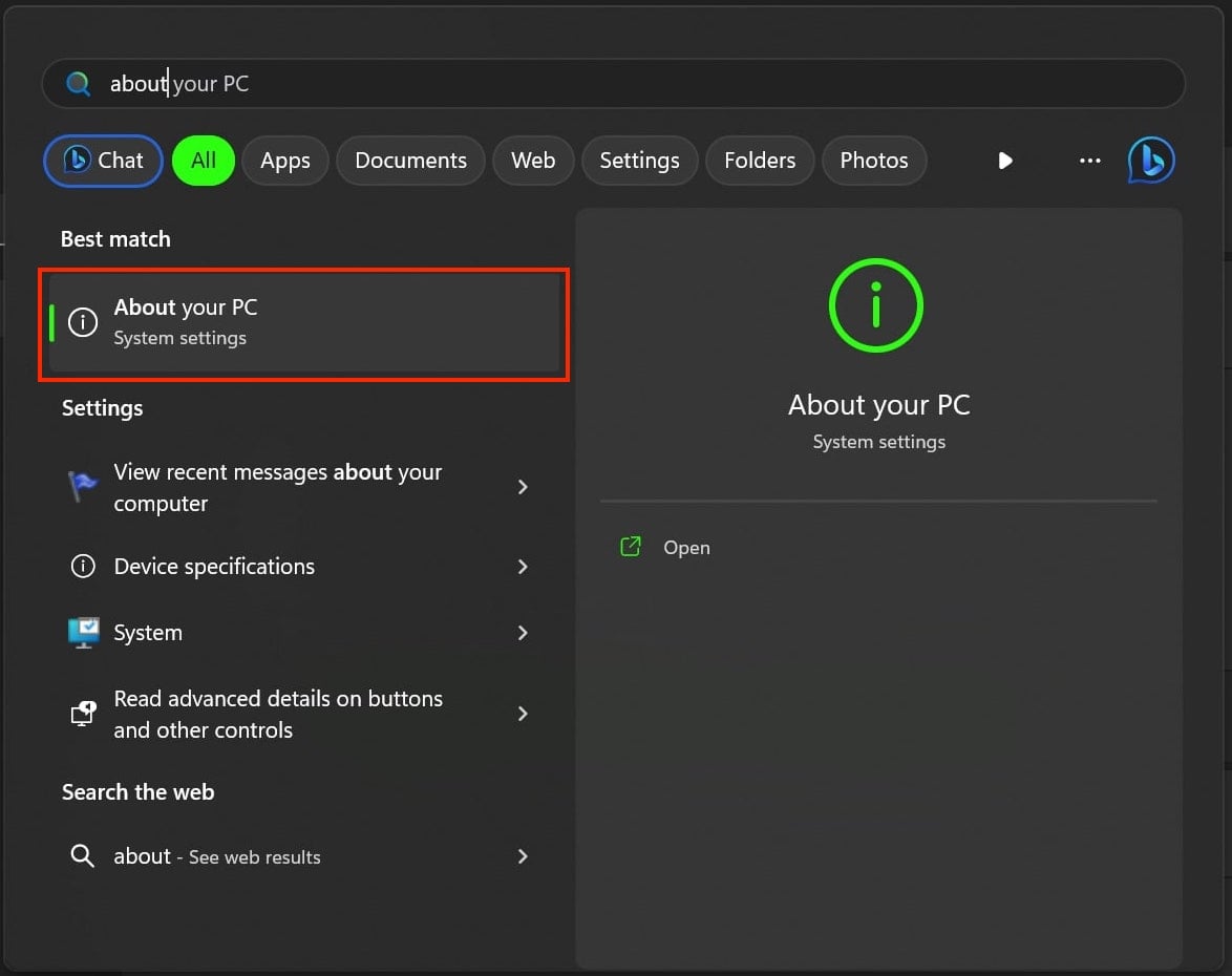 cercando informazioni sul tuo pc