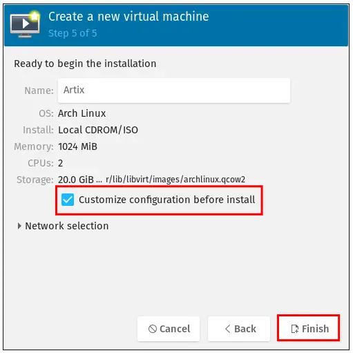 virt-managerで仮想マシンを作成