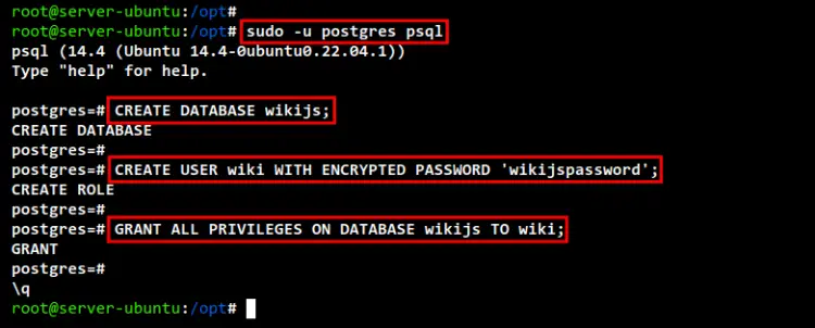 создать базу данных postgresql