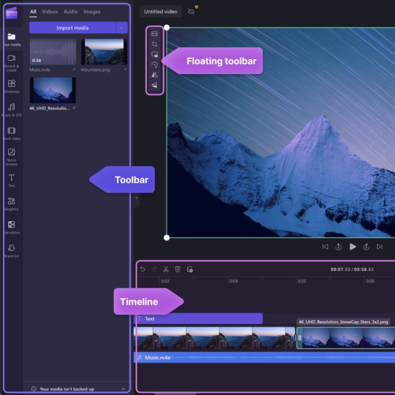 clipchamp editor de video