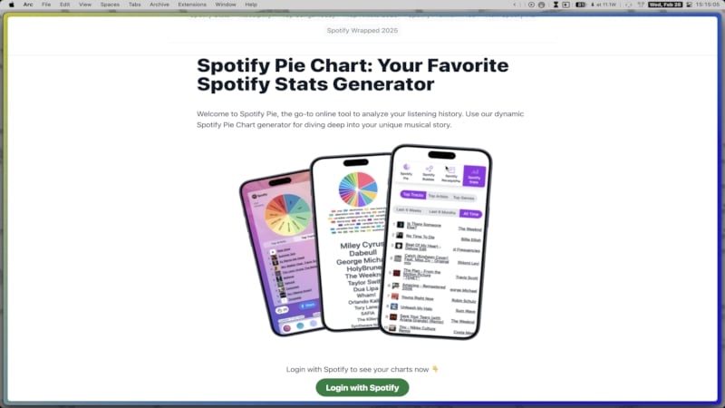 spotify pie