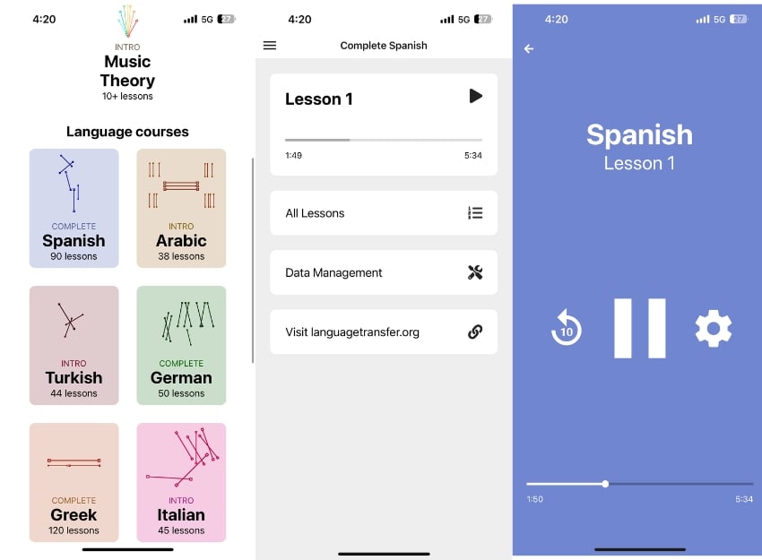language transfer app