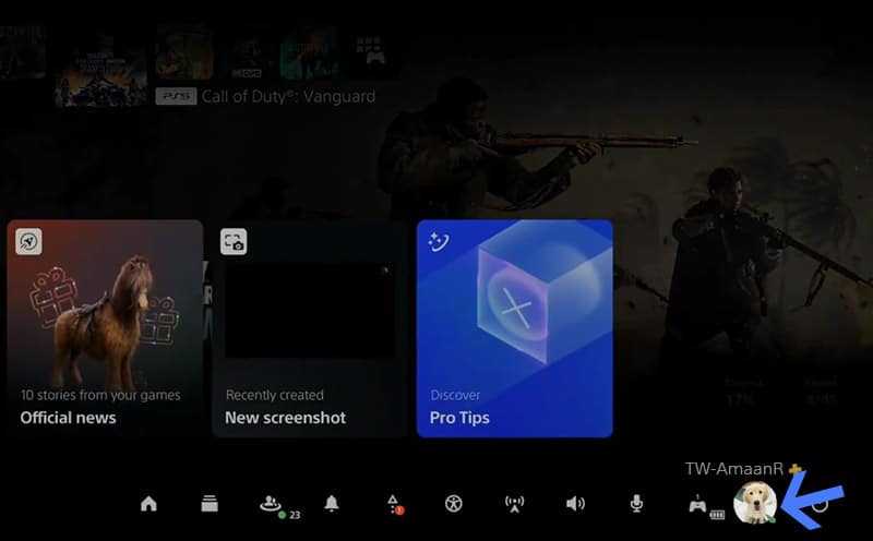 Wallpaper auf PS5 ändern