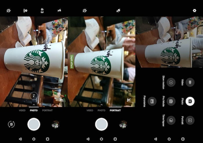 análise da câmera do oneplus 6: um claro avanço - ui da câmera do oneplus 6