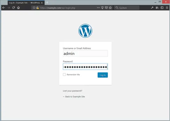 Connexion admin WordPress
