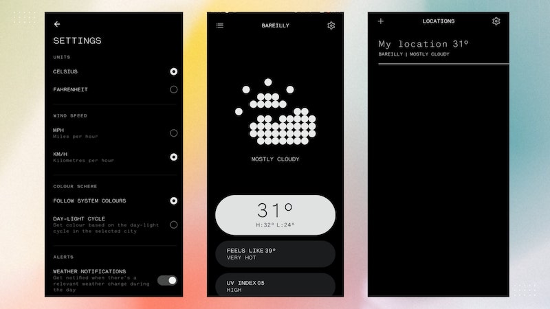 application météo nothing