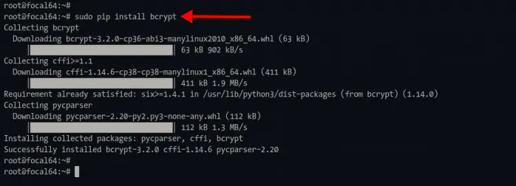 Instalar biblioteca Bcrypt
