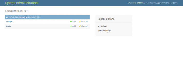 Tableau de bord admin Django