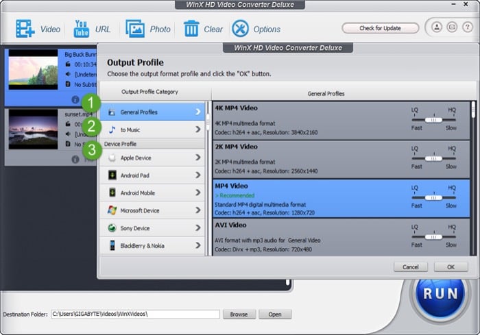 convert videos using winx video converter
