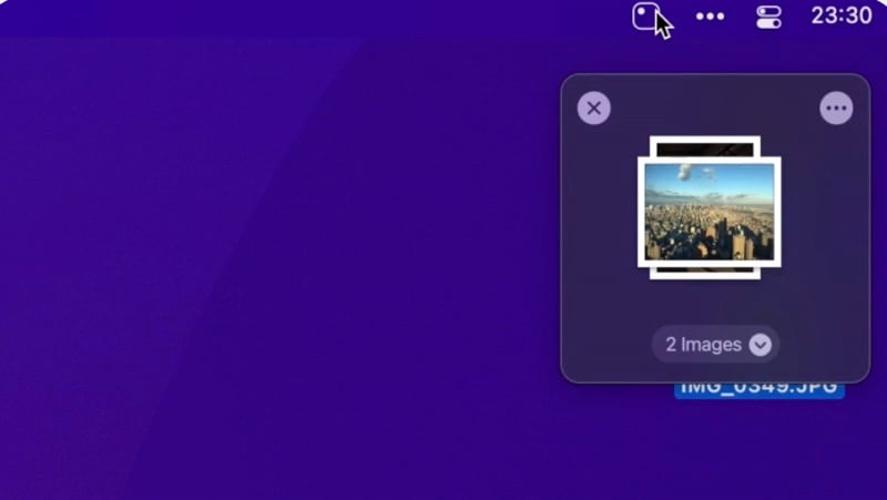 app per la barra dei menu dropover