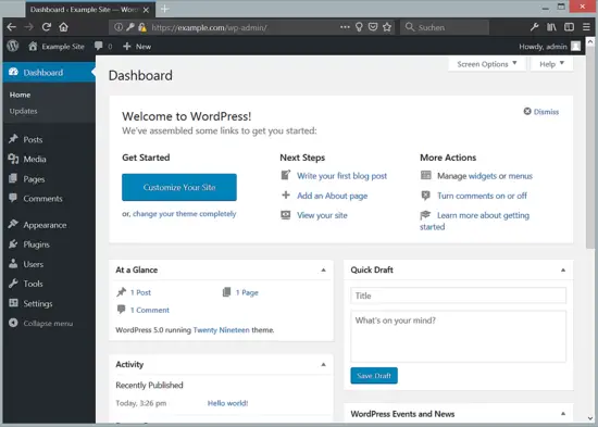 Backend WordPress