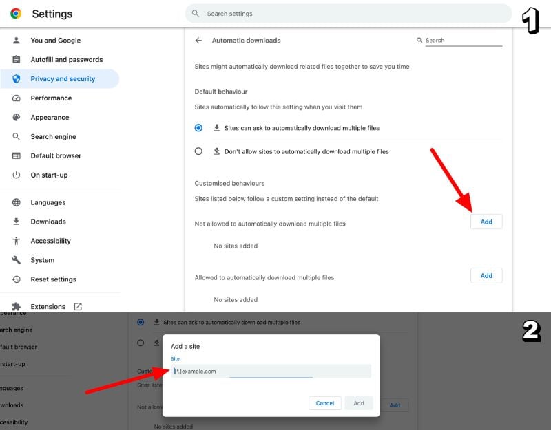 autorizzazioni automatiche sul sito di google chrome