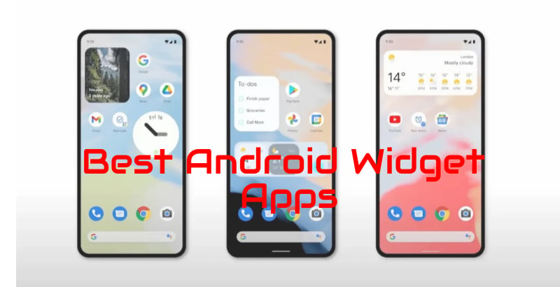 meilleures applications de widgets android