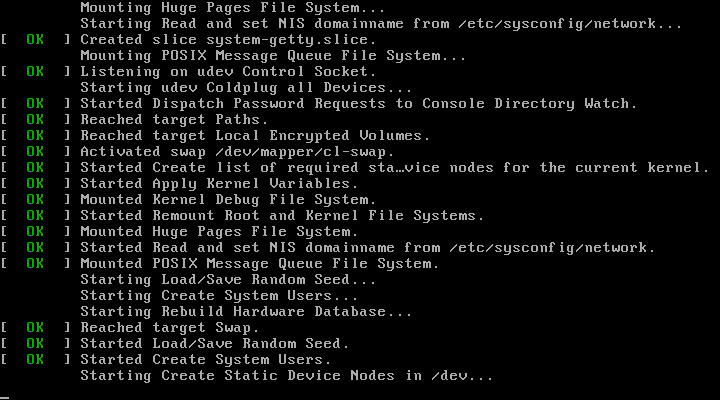 CentOS 8 inicializando pela primeira vez