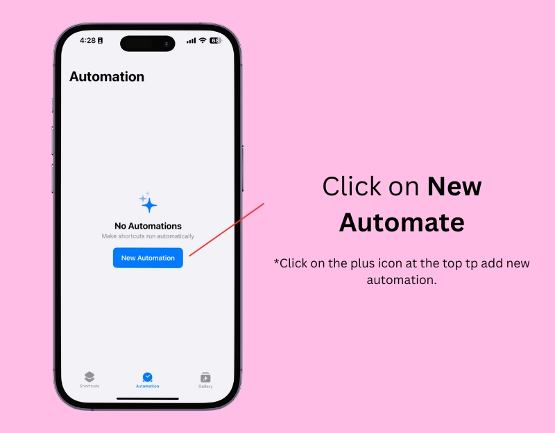 cliquer sur la nouvelle automatisation