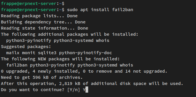 install fail2ban