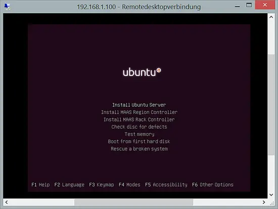 RDP 経由の Ubuntu 仮想マシン