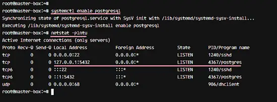 Vérifiez si postgres fonctionne