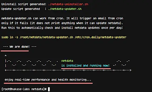 Netdata 설치 완료